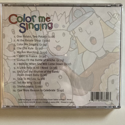 Color Me Singing by Susan Salidor (CD, 2005) New Sealed I - Picture 3 of 4