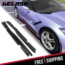 Side Skirt For 14-19 Chevrolet Corvette C7 stingray Z06 Style Rocker Panel Black