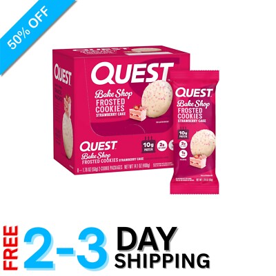 Guilt-Free Strawberry Cake Frosted Cookies Twin Pack - 2g Net Carbs, 16 Cookies