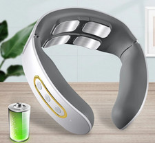 Electric Cervical Neck Massager 6 Mode Pulse - Rechargeable USB Color White