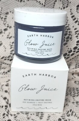 Earth Harbor Glow Juice Refining Enzyme Mask - Full Size 2oz/60ml Vegan AHA BHA
