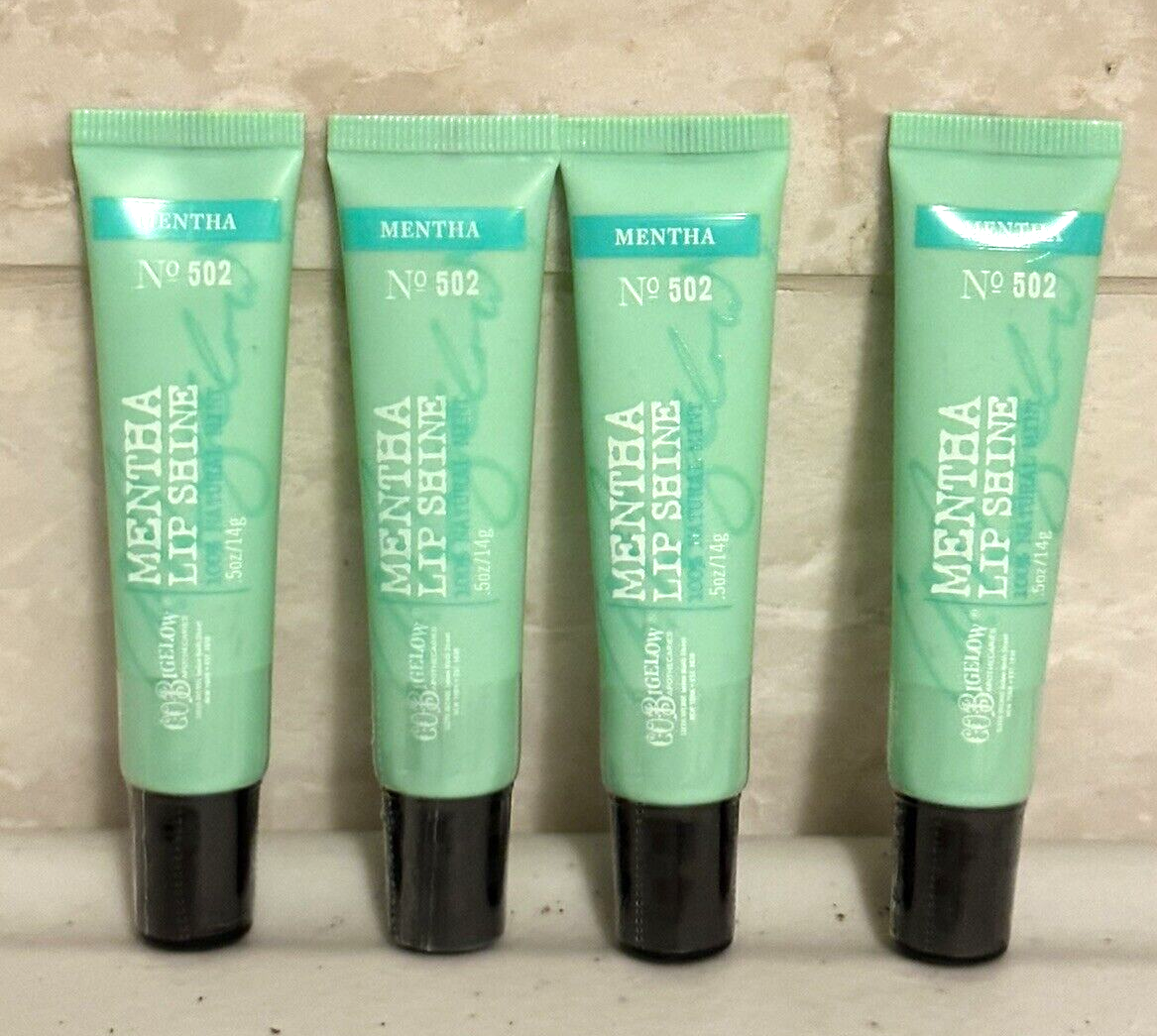 c.o. bigelow lip balm bath and body works Bath & Body Works CO BIGELOW MENTHA LIP SHINE MENTHA #502 NEW SEALED 4X NEW