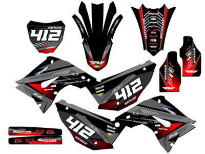 2002-2012 fits POLISPORT RESTYLE CR 250 R SURGE Black Senge Graphics Kit Comp...