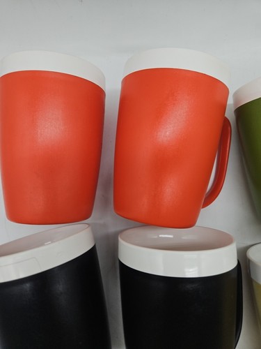 8 Vintage Therm Ware David Douglas Isoliert 12 Unzen Becher Kaffeetassen 70er Jahre Farben - Bild 3 von 9