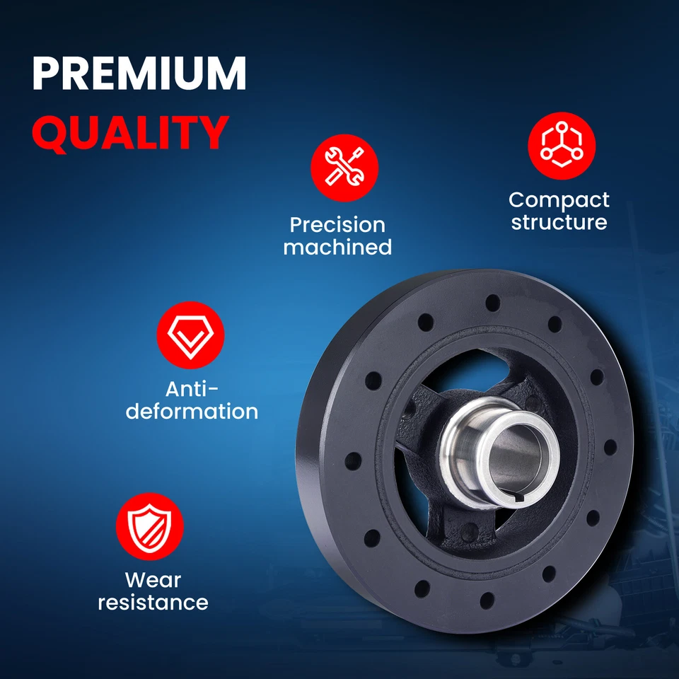 Correa serpentina equilibradora armónica para Chevrolet y GMC K1500 K2500 C1500 C2500 V8 Foto 4 de 4