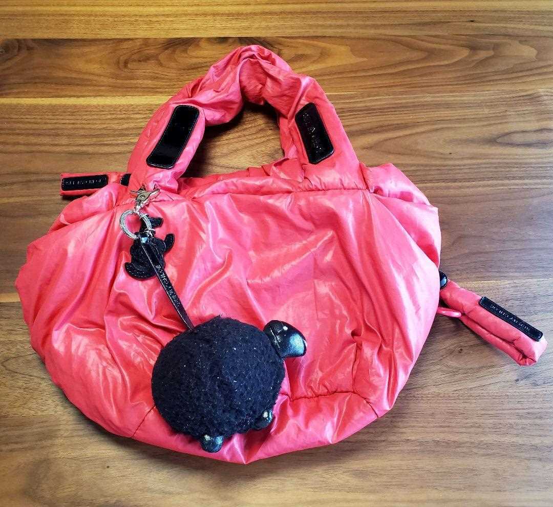 SEE BY CHLOE Handbag Sheep Charm Logo Nylon Pink women's