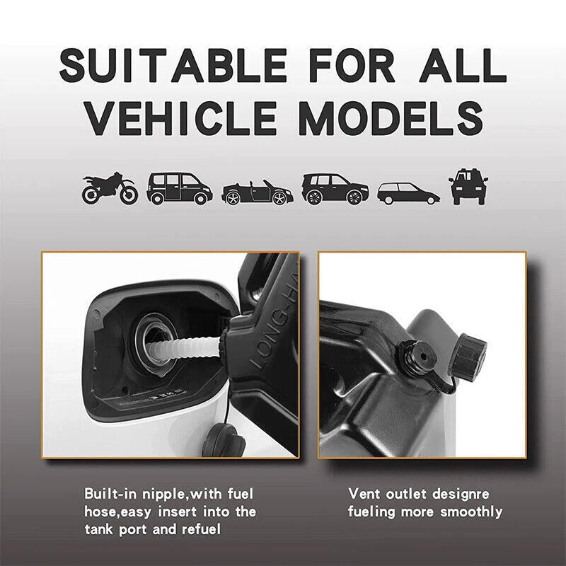 5L Gas Fuel Tank Gas Can Oil Storage Can For ATV UTV Gokart Motorcycle Car SUV — 第 4/4 张图片