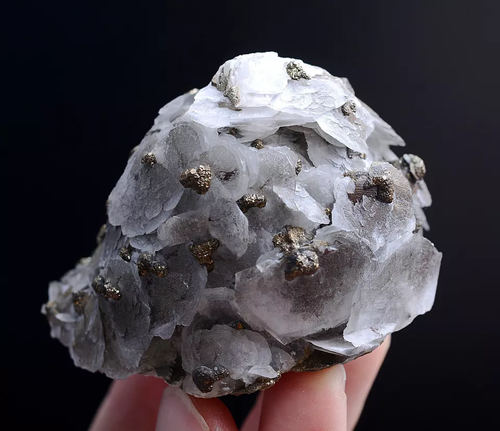 158g Natural Rare Fish Scaly Calcite & 7Colored Pyrite Mineral Specimen/China - Picture 5 of 11