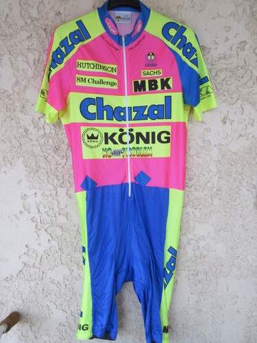 Maillot intégral Combi Cuissard CHAZAL MBK KÖNIG 1994 vintage shirt trikot 5 L