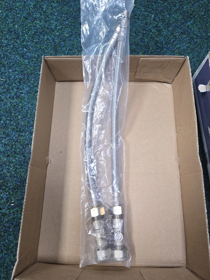 Bristan Cashew Kitchen Sink Mixer Tap Double Lever Modern ELChrome ACCESSORIES  - Image 3 of 4