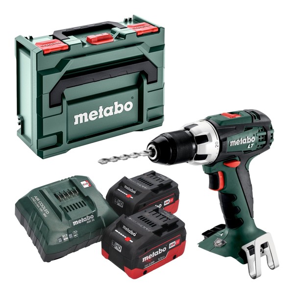 Metabo BS 18 LT Akku Bohrschrauber 18 V 60 Nm + 2X Akku 5,5 Ah + Lader + Metabox-image