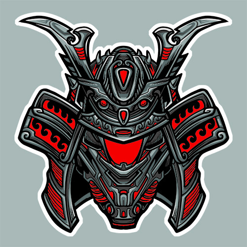 SAMOURAI SAMURAI JAPON JAPAN DECAL MASQUE MASK ART AUTOCOLLANT STICKER FPS010 - Bild 1 von 1