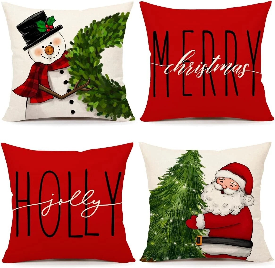 Christmas pillow top cases 18x18