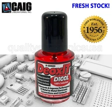 2-pack FRESH STOCK CAIG LABS DeoxIT® 100% solution, 7.4mL, Brush App, D100L-2DB