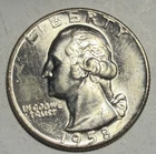 1958 25C Washington Quarter
