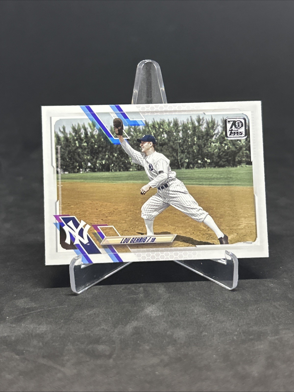 2021 Topps Series 2 Lou Gehrig Legend SP Photo Variation #525 Yankees