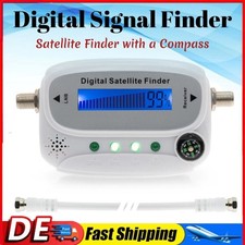 Sat Finder Digital SATFINDER SF-44 LCD Display TON Kompass HDTV UHD 4K weiß