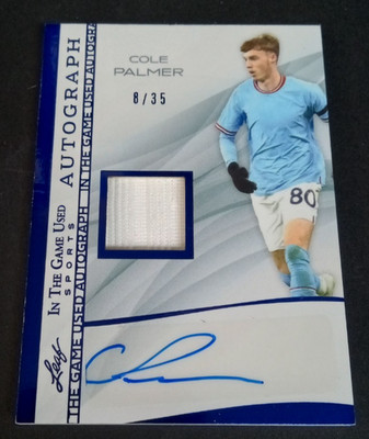 2025 Leaf In The Game Used Cole Palmer Auto Relic Blue /35 Soccer