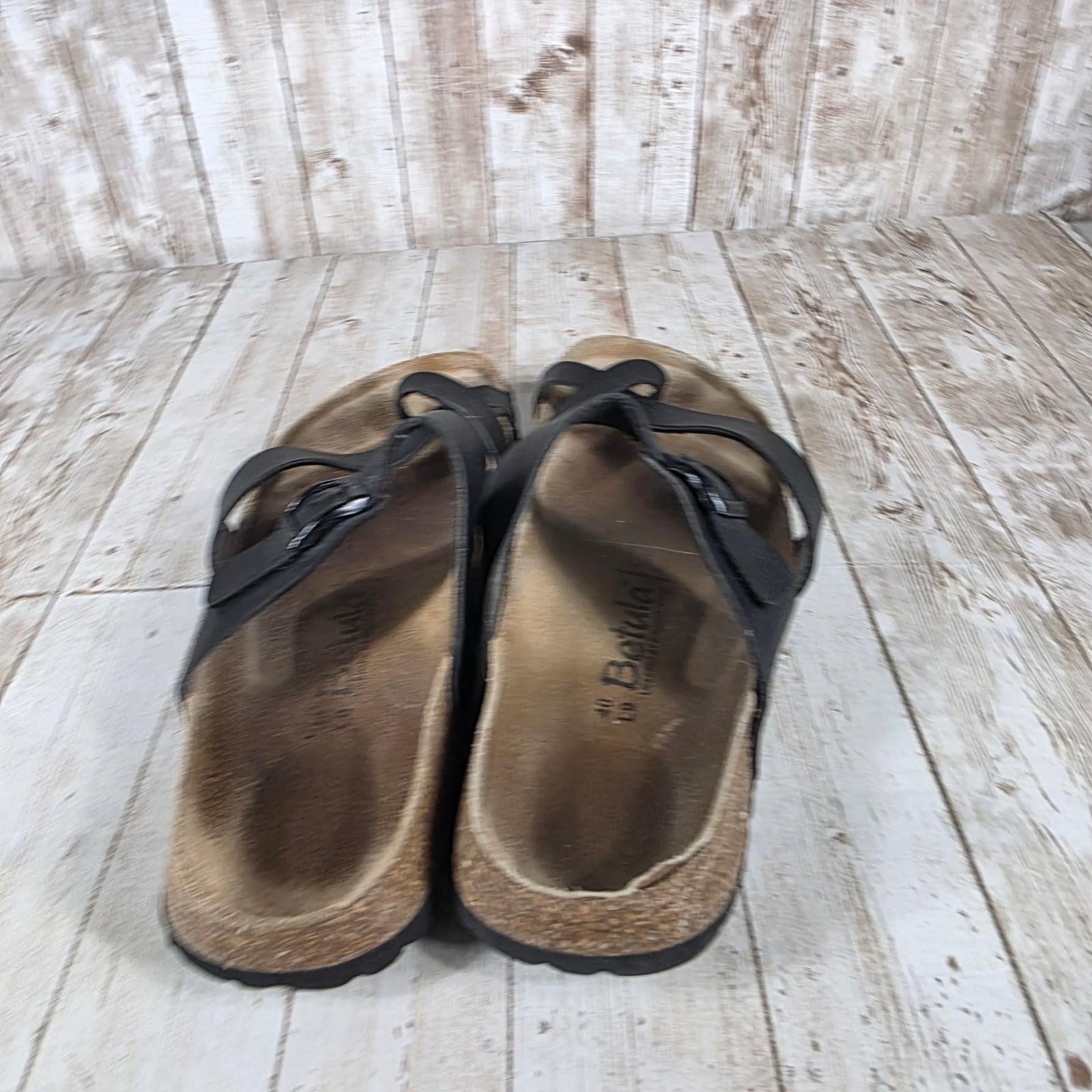 Betula Black Toe Loop Adjustable Strap Sandals Wo… - image 3