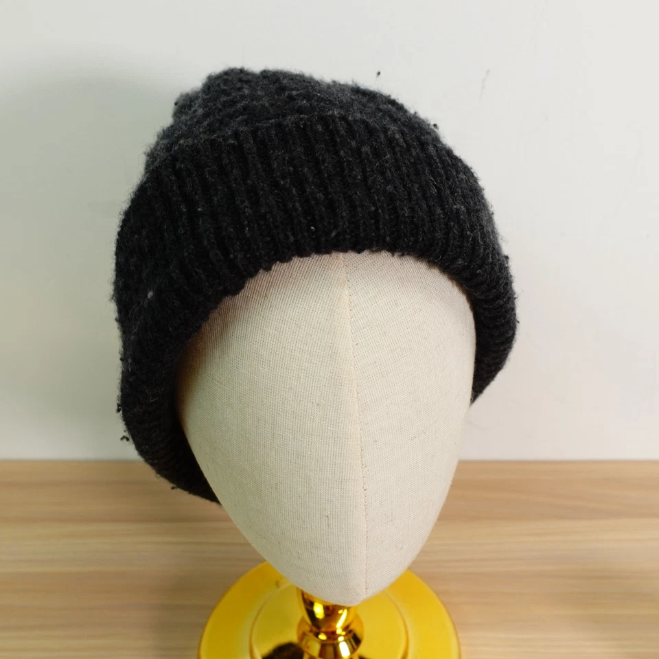 Gorro Ralph Lauren Cachemira Negro Carbón Grueso Tejido Apres Esquí Lujo M L Foto 2 de 4