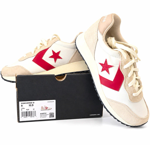 Converse Omega Trainer Men’s Low Top Suede Sneakers Lace Up Ivory A13377C
