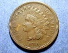 1872 Indian Cent  Ch. VF+