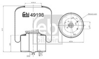 Febi Bilstein Federbalg Luftfederung 49198 FüR 9900 9700 Volvo B11 B12 8500 8700