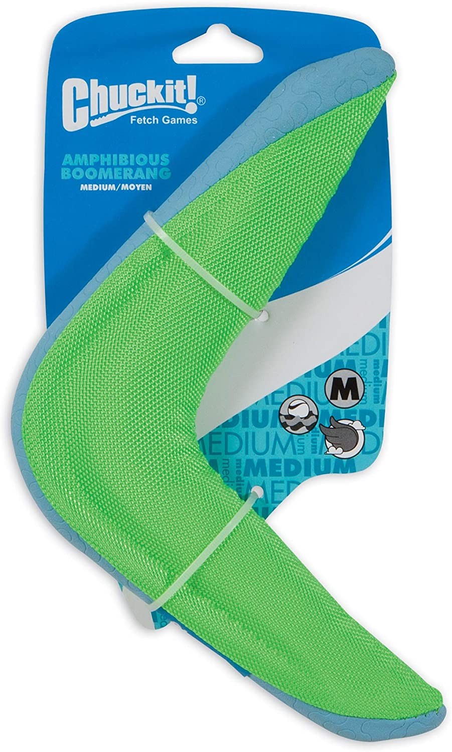 Chuckit Amphibious Boomerang Durable Dog Toy for Medium Dogs