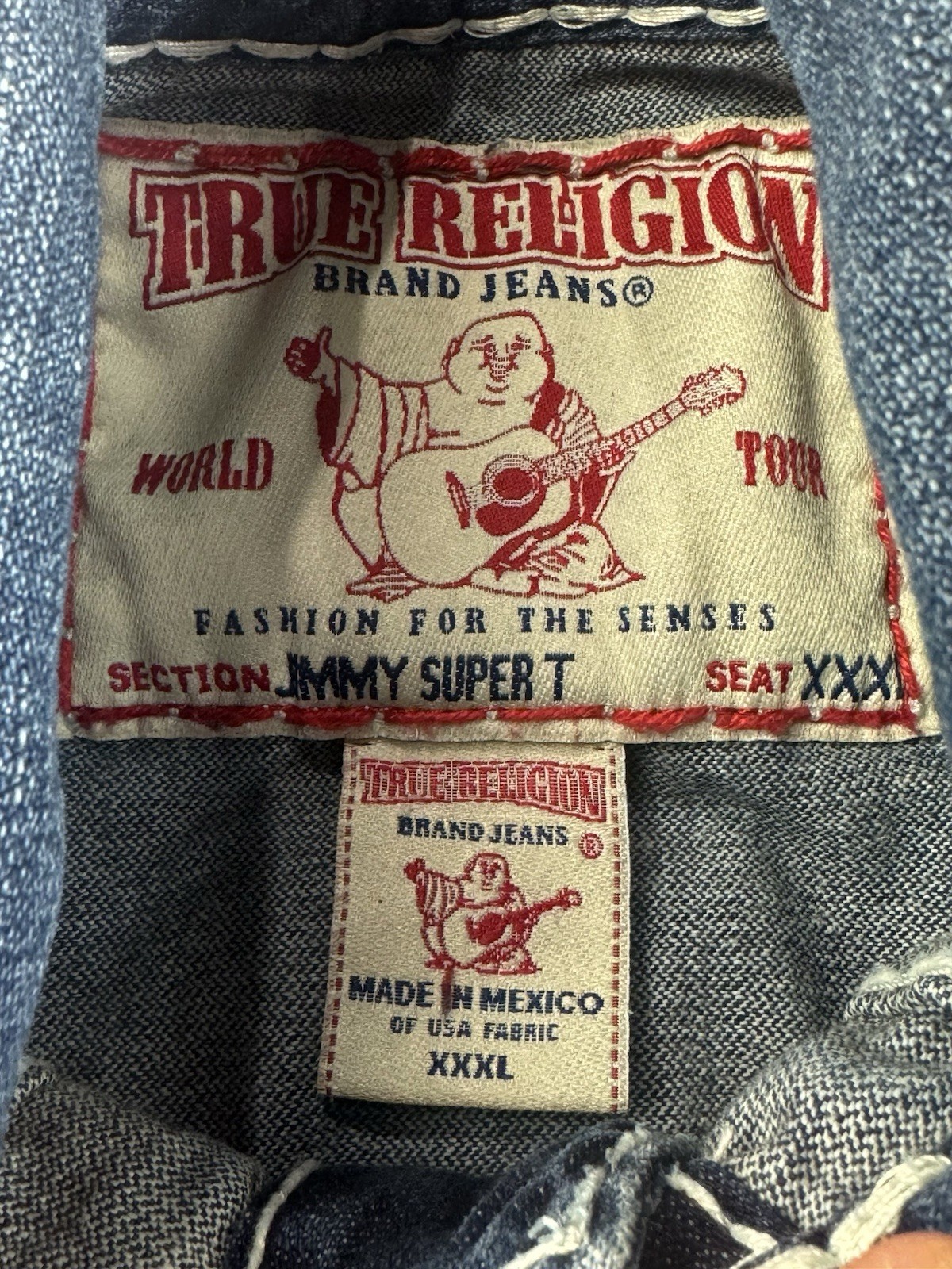 True Religion JIMMY Super T denim jacket Vtg Y2K - Men’s Size 3XL image 8