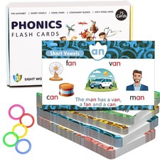 Phonics Flash Cards for Kids 4-8  Learn to Read with CVC Words  Sight Words...