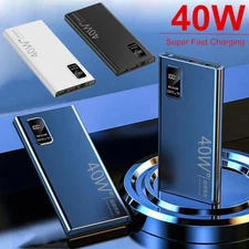 40W Portable Power Bank Super Fast Charger External Battery PD 18W 2USB 90000mAh
