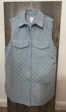 🩵🦋Sleeveless Quilted Shacket - H&M - Size M