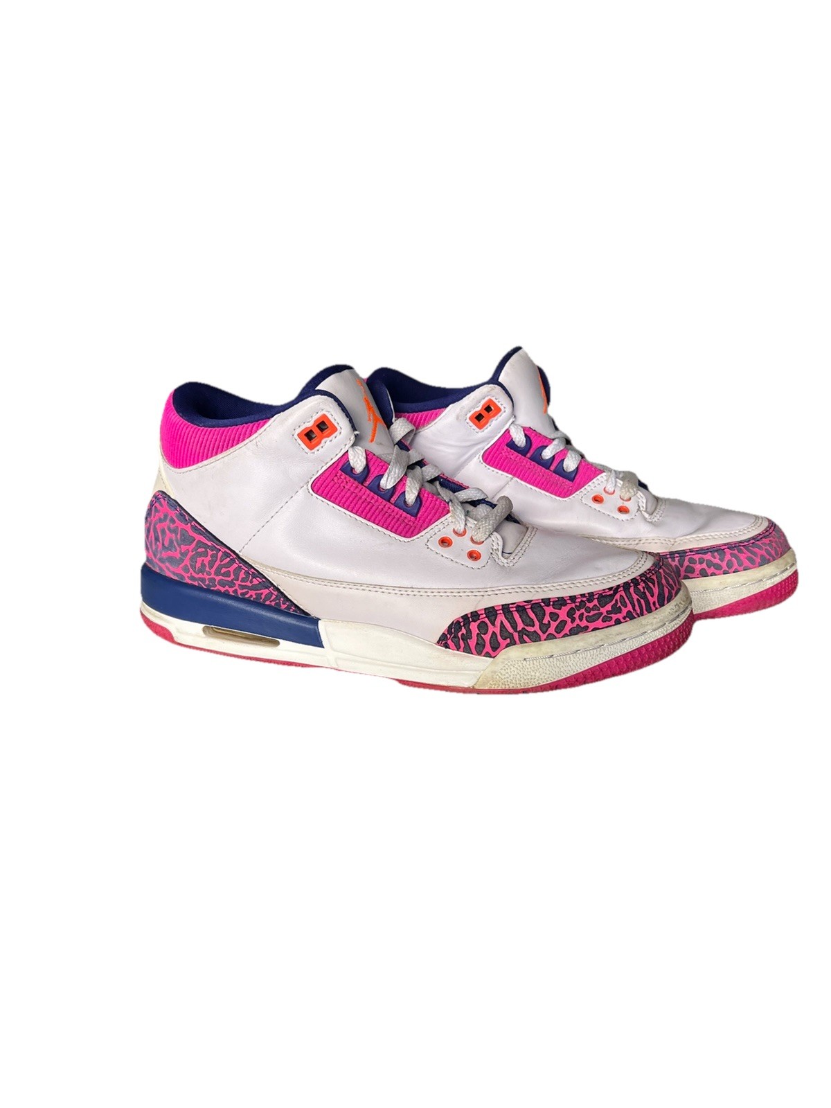 Nike Air Jordan 3 GS 441140-500 Vivid Pink Leopard Print Size 7Y / EU 40 thumbnail 2