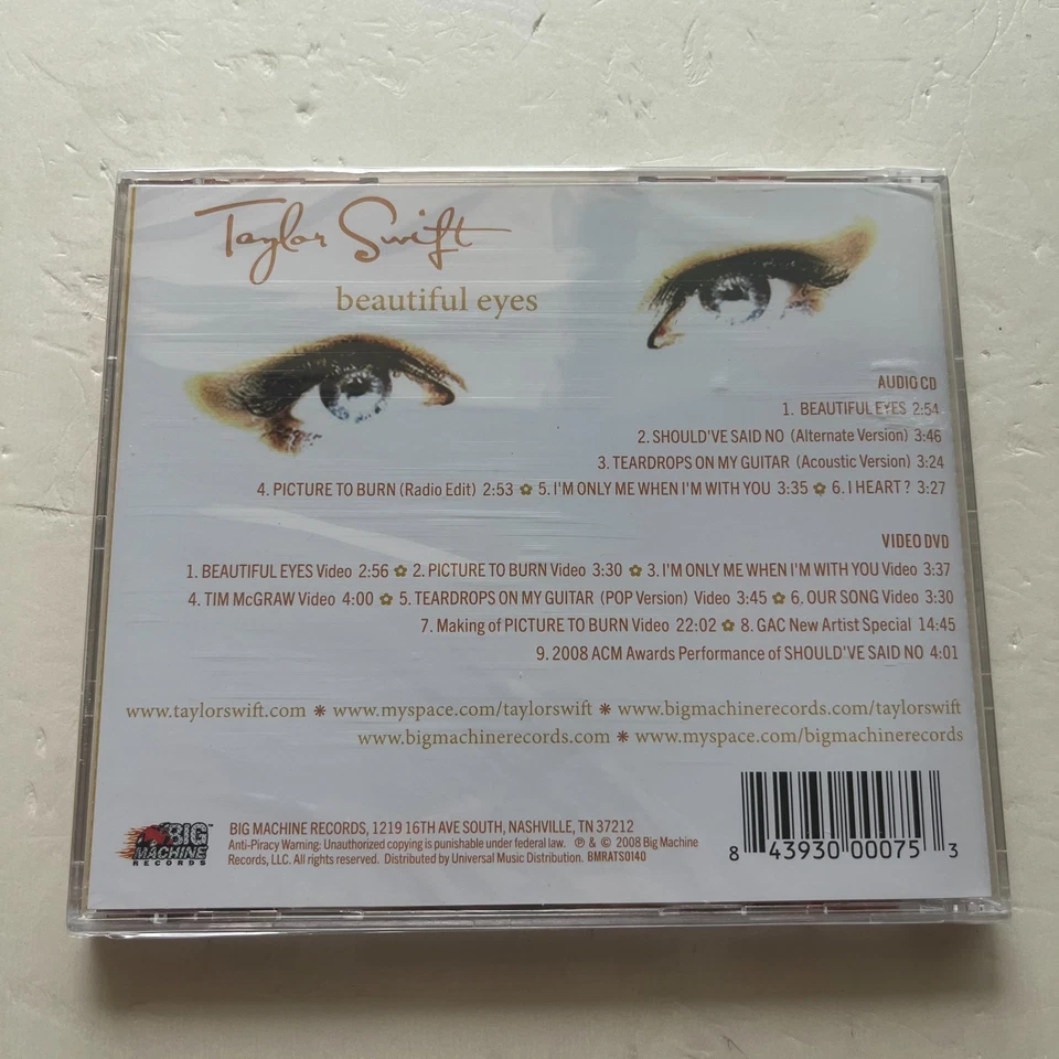Taylor Swift - Beautiful Eyes CD/DVD Exclusive Set Album New Box Set for Fans - Image 2 of 2