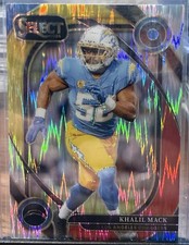 2024 Panini Select - Club Level Khalil Mack #277 Red & Yellow Shock Prizm