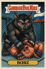 UFC Khamzat Chimaev Custom GPK Borz Russian Trading Card