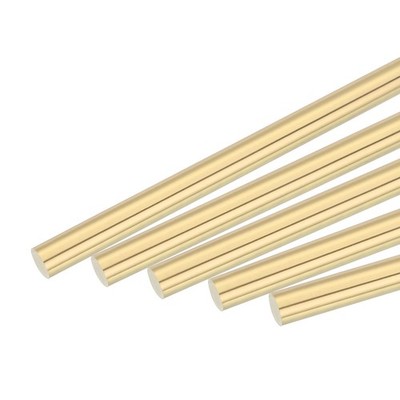 3.2mm Diameter 200mm Length Brass Solid Round Rod for DIY Craft 10Pcs