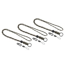 3pcs 20" Paracord Lanyard Neck Keyring Cord Strap Badge Holder Camouflage Green