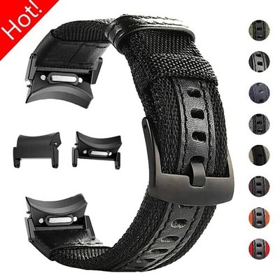 Nylon Silikon Armband für Samsung Galaxy Watch 7 6 5 4 44 40mm/Classic 46 47mm