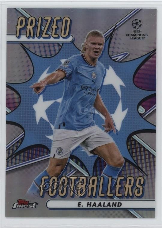 2022 Topps Finest UEFA Club Competitions Prized Footballers Erling Haaland 14q1