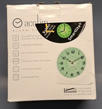 Acctim Smartlite Silent Sweep Alarm Clock Tested And Fully Working