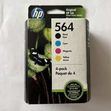 4-PACK HP GENUINE 564 BLACK  COLOR INK PHOTOSMART 6520 6525 Exp 04-23