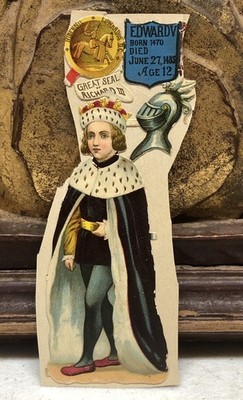Edward V Victorian Die Cut King of England Scrap by Raphael Tuck & Sons L3