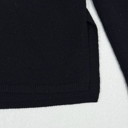 Nordstrom Collection Cashmere Sweater Womens XL Solid Black Minimalist Luxury - Picture 5 of 13