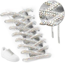 Locacrystal Rhinestone Round Shoe Laces With AAA 1.5mm 2Pcs47, Crystalab