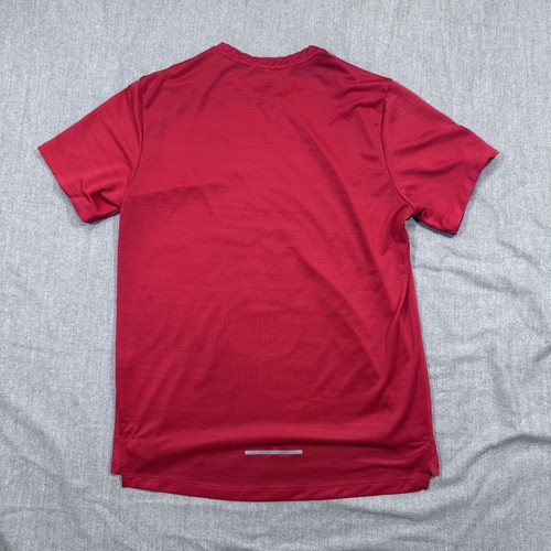 Nike Dri-Fit Running Miler Shirt Mens Medium Red Short Sleeve Athletic Tee - Picture 10 of 10