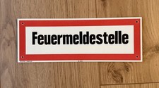 Schild „Feuermeldestelle“ Kunststoff 30x10 cm