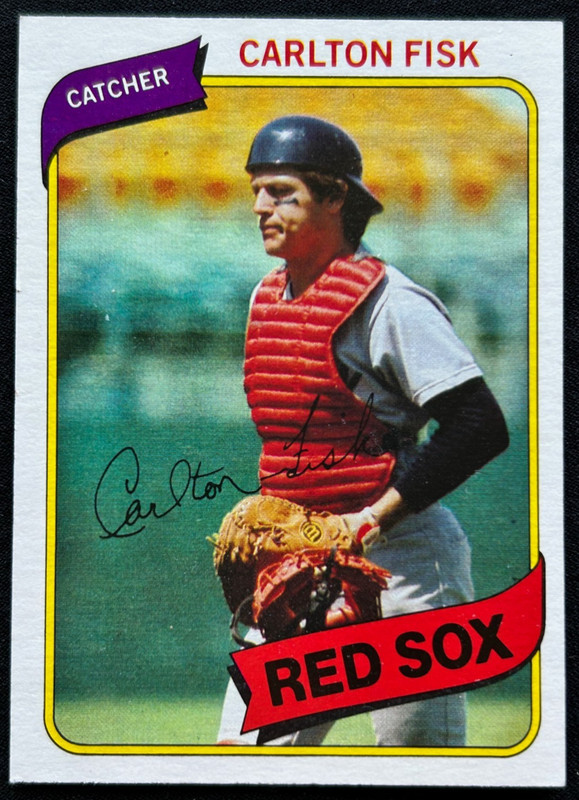 1980 Topps #40 CARLTON FISK (HOF) Boston Red Sox MLB baseball card NM
