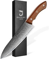 KüChenmesser Damast Japanisch Fleischmesser Extrem Scharf 20Cm Kochmesser