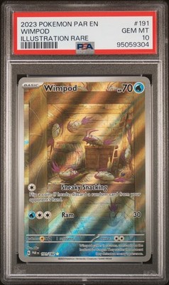2023 POKEMON PAR EN-PARADOX RIFT ILLUSTRATION RARE #191 WIMPOD PSA 10